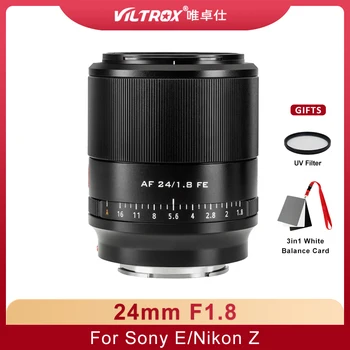 Viltrox 24 mm F1.8 Full Frame AF STM Auto Focus Veľké Apertúry Pevný Objektív pre Sony E A6000 A6400 A7M Nikon Z ZFC Z6II Z7II Fotoaparát