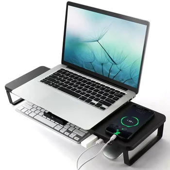 Postaviť Počítač, Stúpačky 3 USB porty Podporujú Nabíjanie Stôl Držiaka Telefónu Multifunkčné Notebook Stôl Monitor Držiak Obrazovky Polica